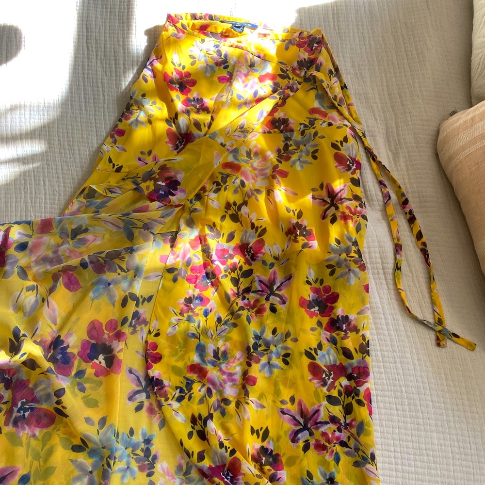 FRENCH CONNECTION Floral Chiffon Wrap Skirt